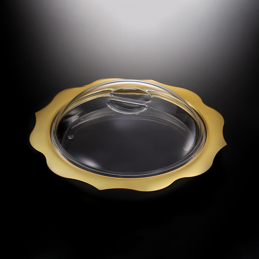 Vague Acrylic Dessert Serving Set Round 45.5 cm
