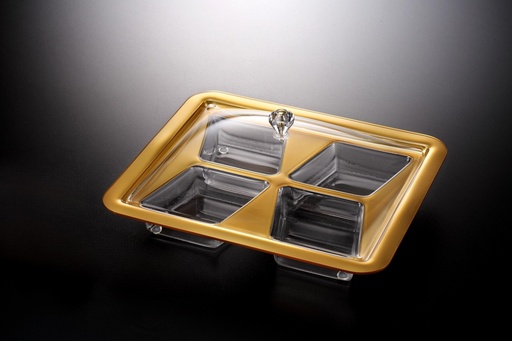 [02-1192] Vague Acrylic Square Serving Set with Dividers