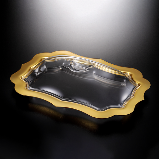 [02-985] Vague Acrylic Dessert Serving Set Rectangular 41.5 cm x 58 cm